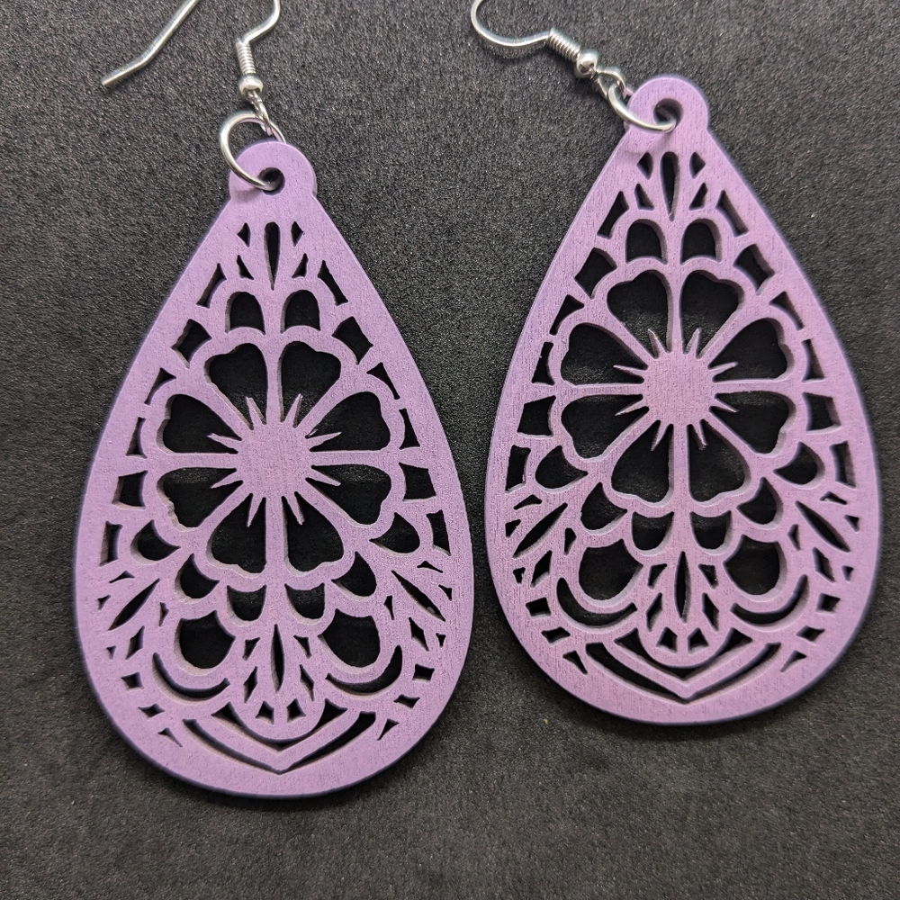 Purple earrings